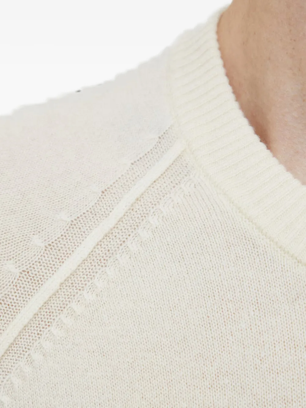 LIU JO Kasjmier-wolblend trui met raglan mouwen Wit