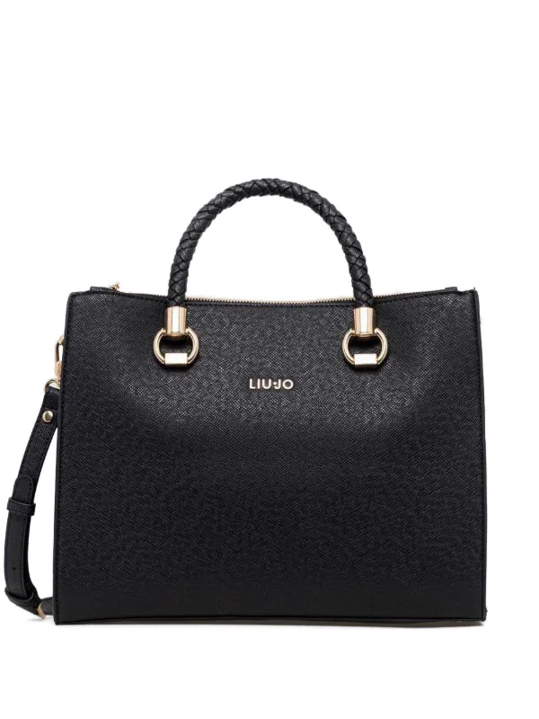 LIU JO Logo Tote Bag Black FARFETCH ID