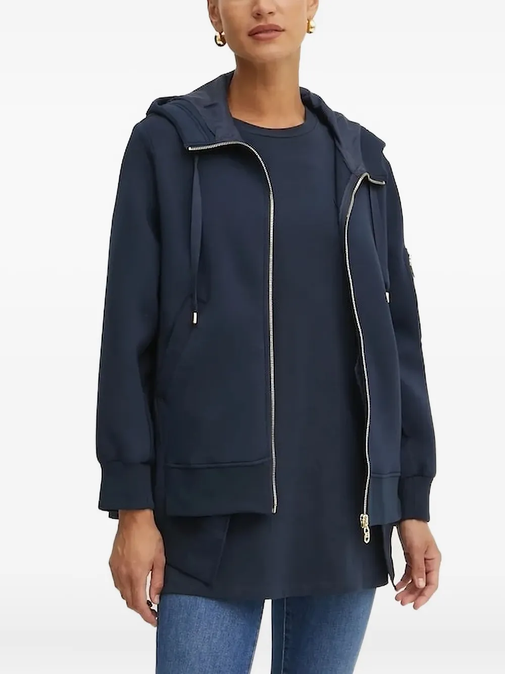 Liu •jo Zip-fastening Hoodie In Blue