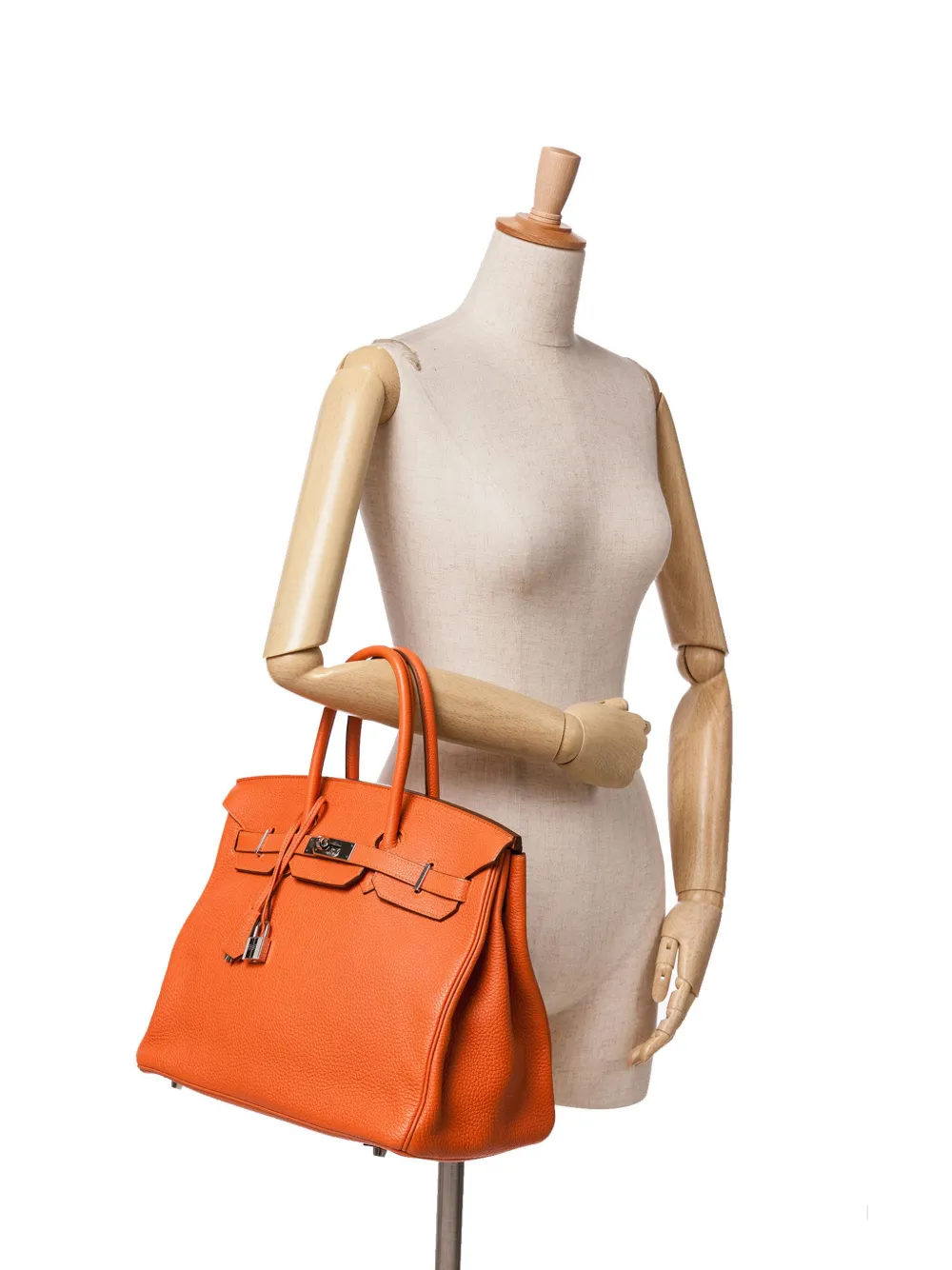 Hermès Pre-Owned 2010 Togo Birkin Retourne 35 handtas - Oranje