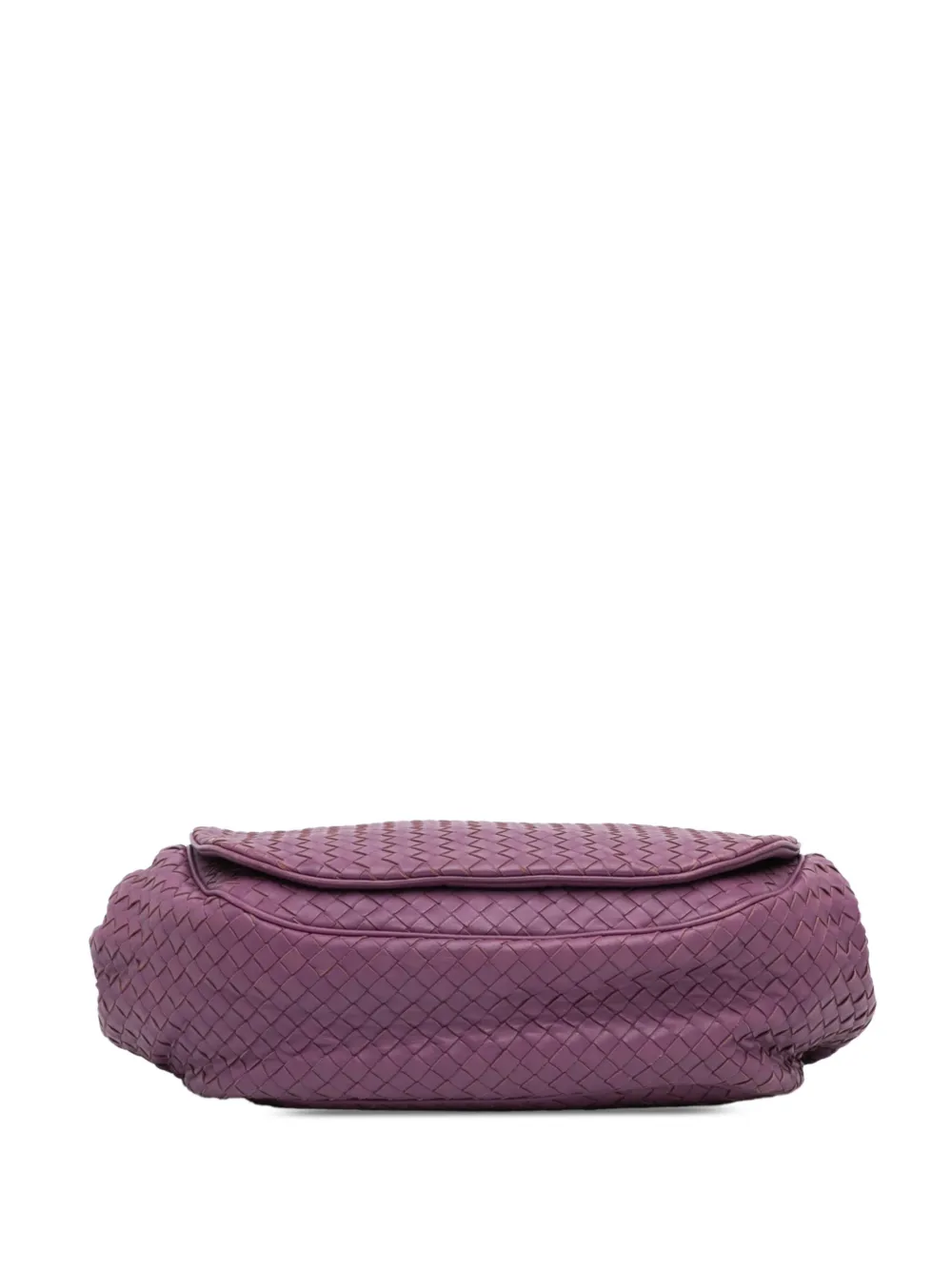 Pre-owned Bottega Veneta 2012-2024 Intrecciato Flap Crossbody Bag In Purple
