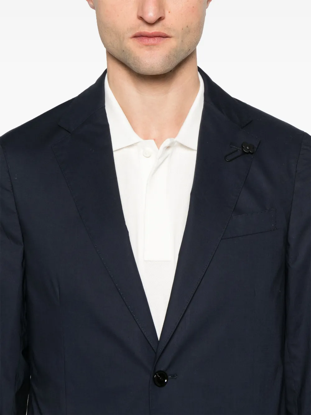 Lardini Blazer met enkele rij knopen Blauw