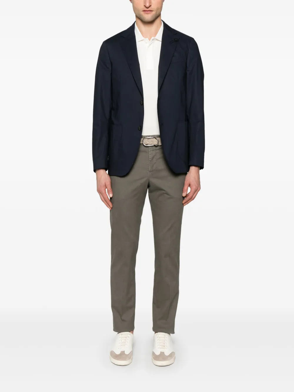 Lardini Blazer met enkele rij knopen - Blauw