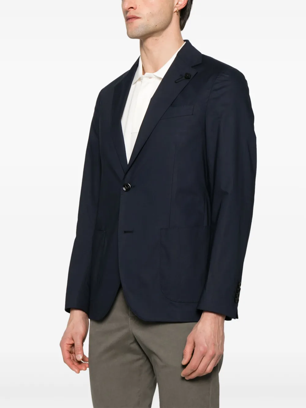 Lardini Blazer met enkele rij knopen Blauw