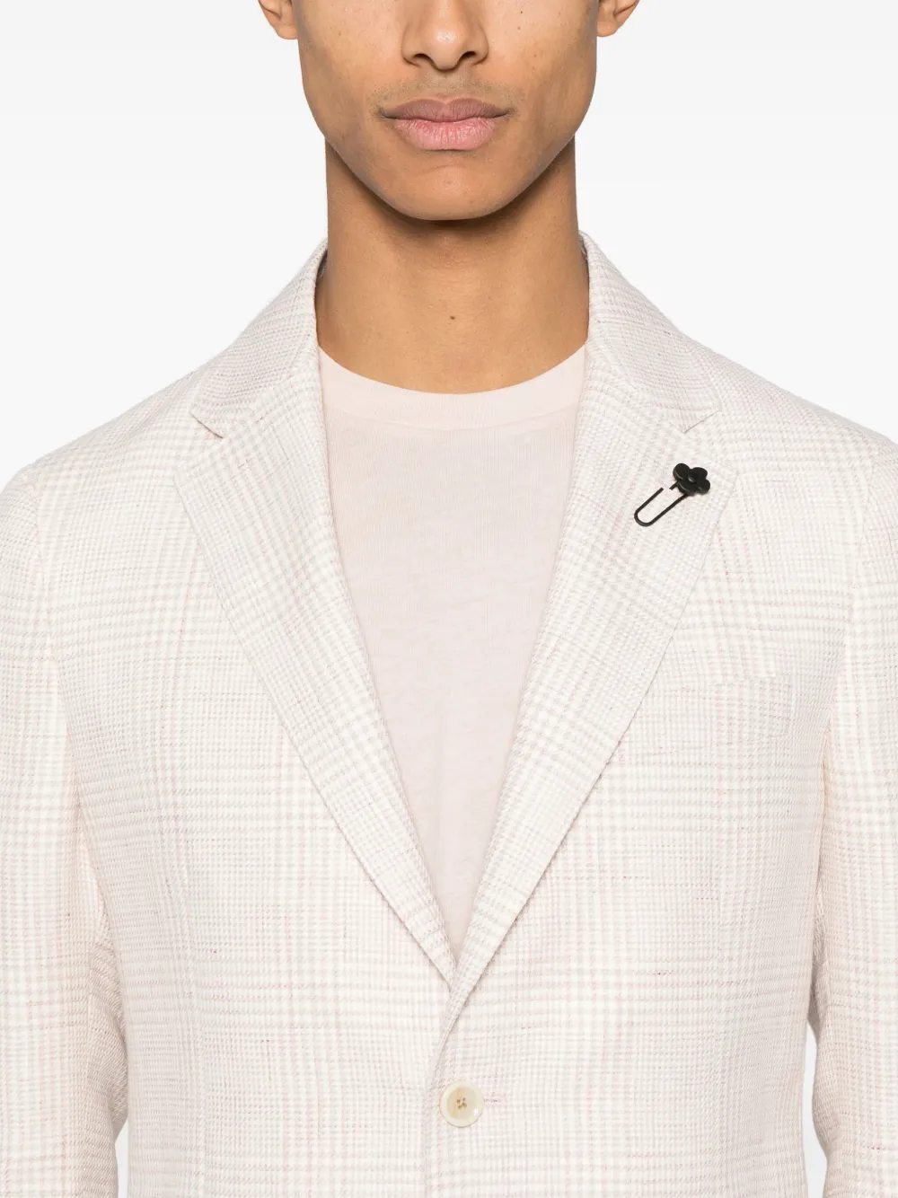 Lardini Geruite blazer Wit