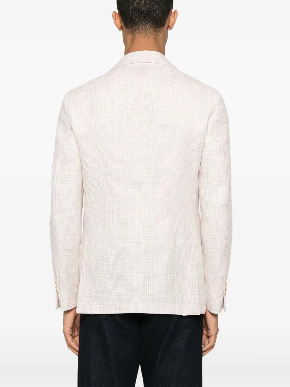 Lardini Geruite blazer Wit