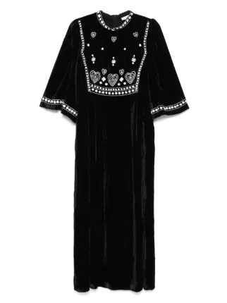 MUZUNGU SISTERS Lydia Midi Dress | Black | FARFETCH GE
