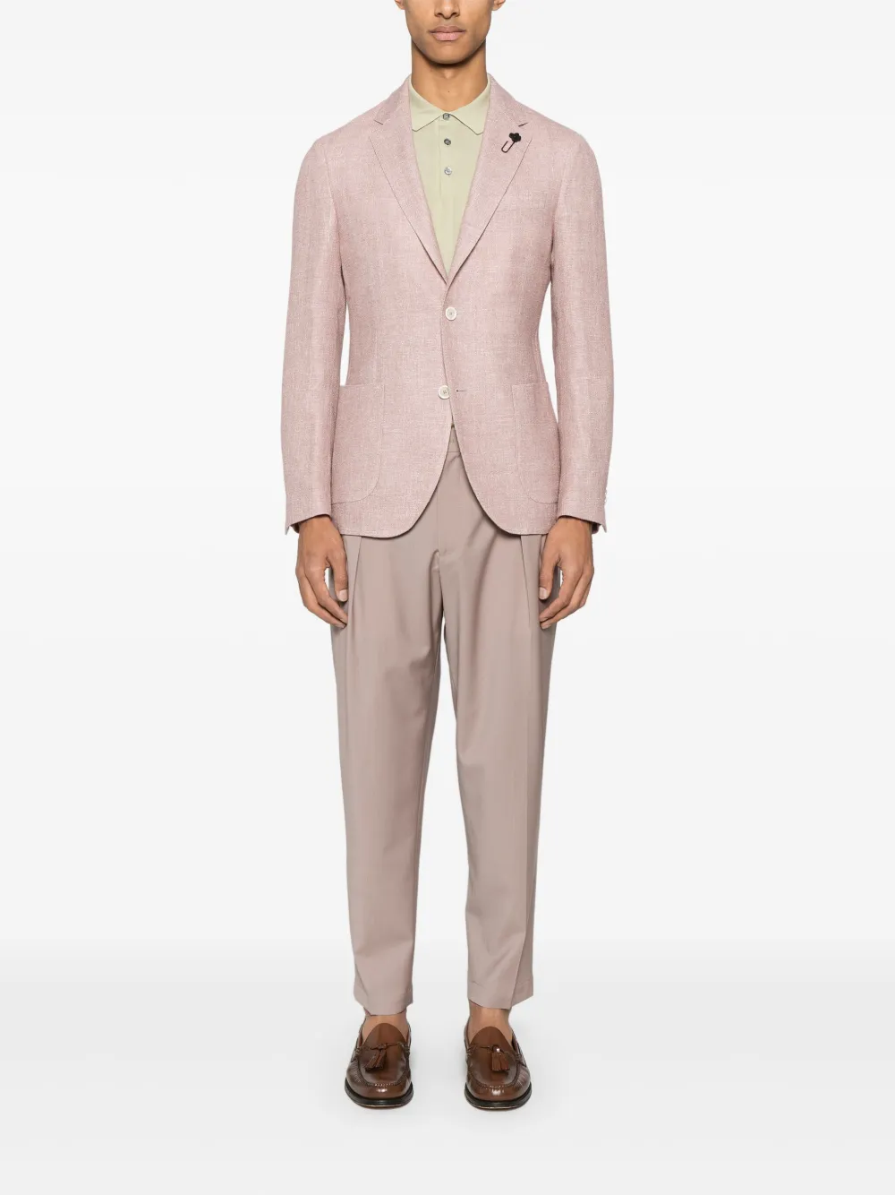 Lardini Blazer met enkele rij knopen - Roze