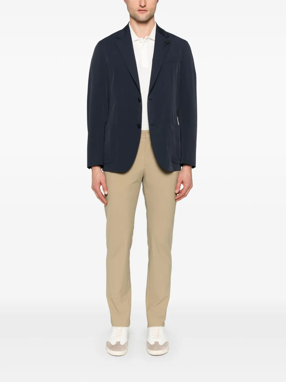 Lardini Blazer met enkele rij knopen - Blauw