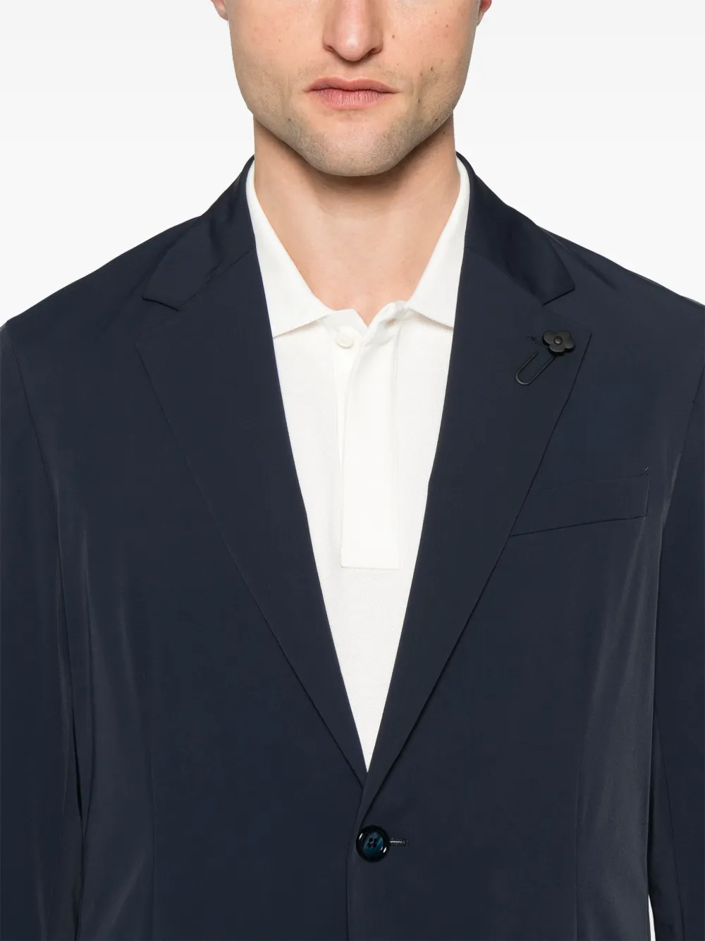 Lardini Blazer met enkele rij knopen Blauw