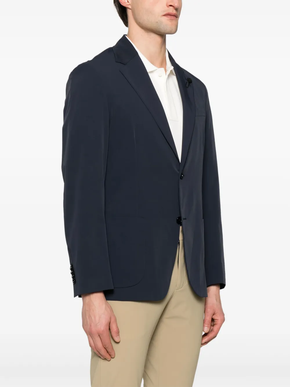 Lardini Blazer met enkele rij knopen Blauw