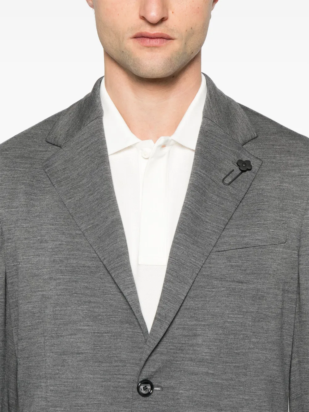 Lardini Blazer met enkele rij knopen Grijs