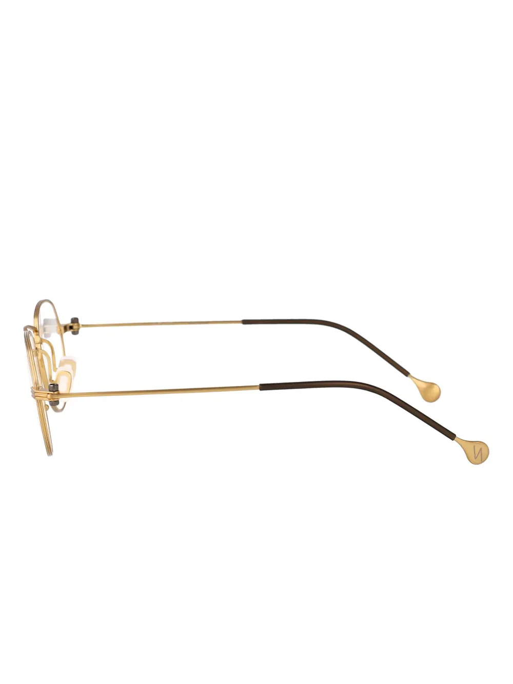 Yohji Yamamoto Bril met rond montuur Zilver