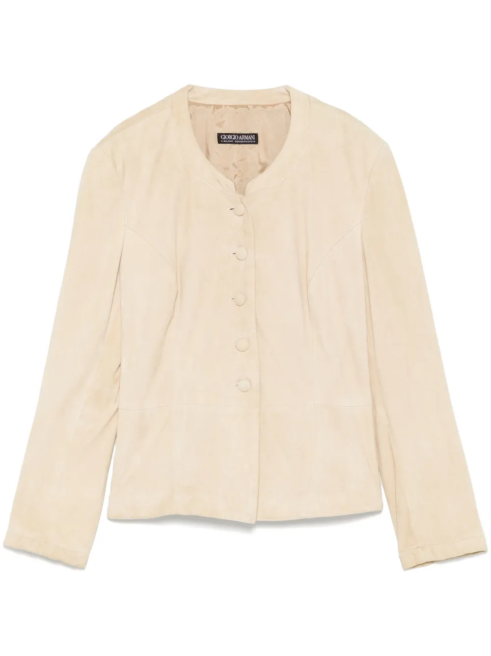 Giorgio Armani Pre-Owned veste en daim (années 1990) | tons neutres | Image 1