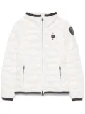 Blauer logo-patch puffer jacket - White