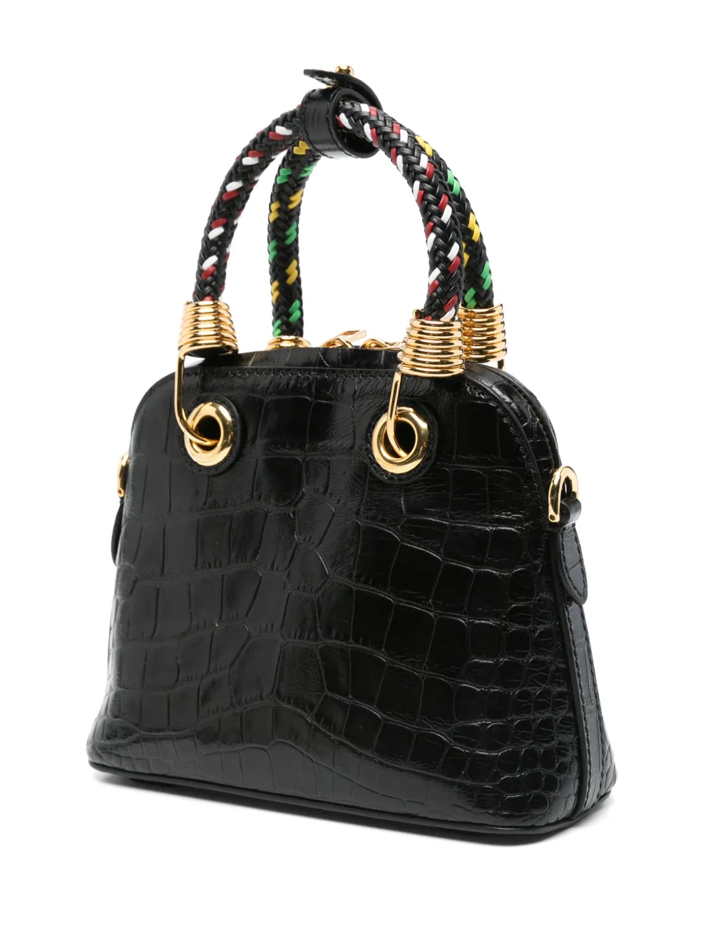 Moschino Shopper met krokodillen-reliëf Zwart