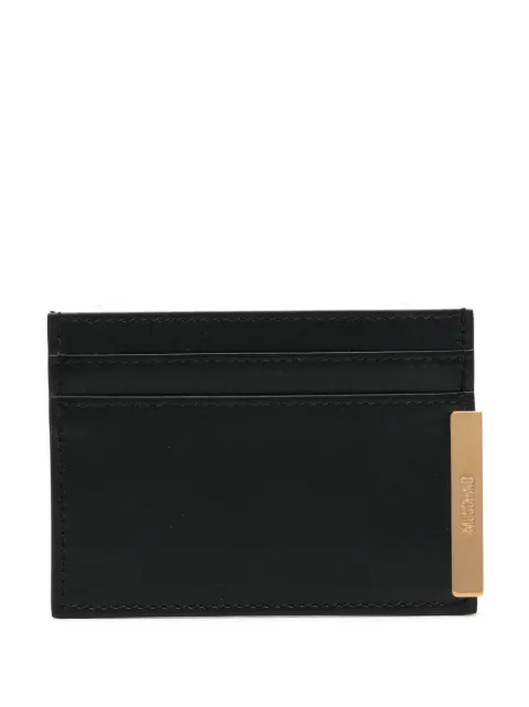 Moschino tarjetero con placa del logo