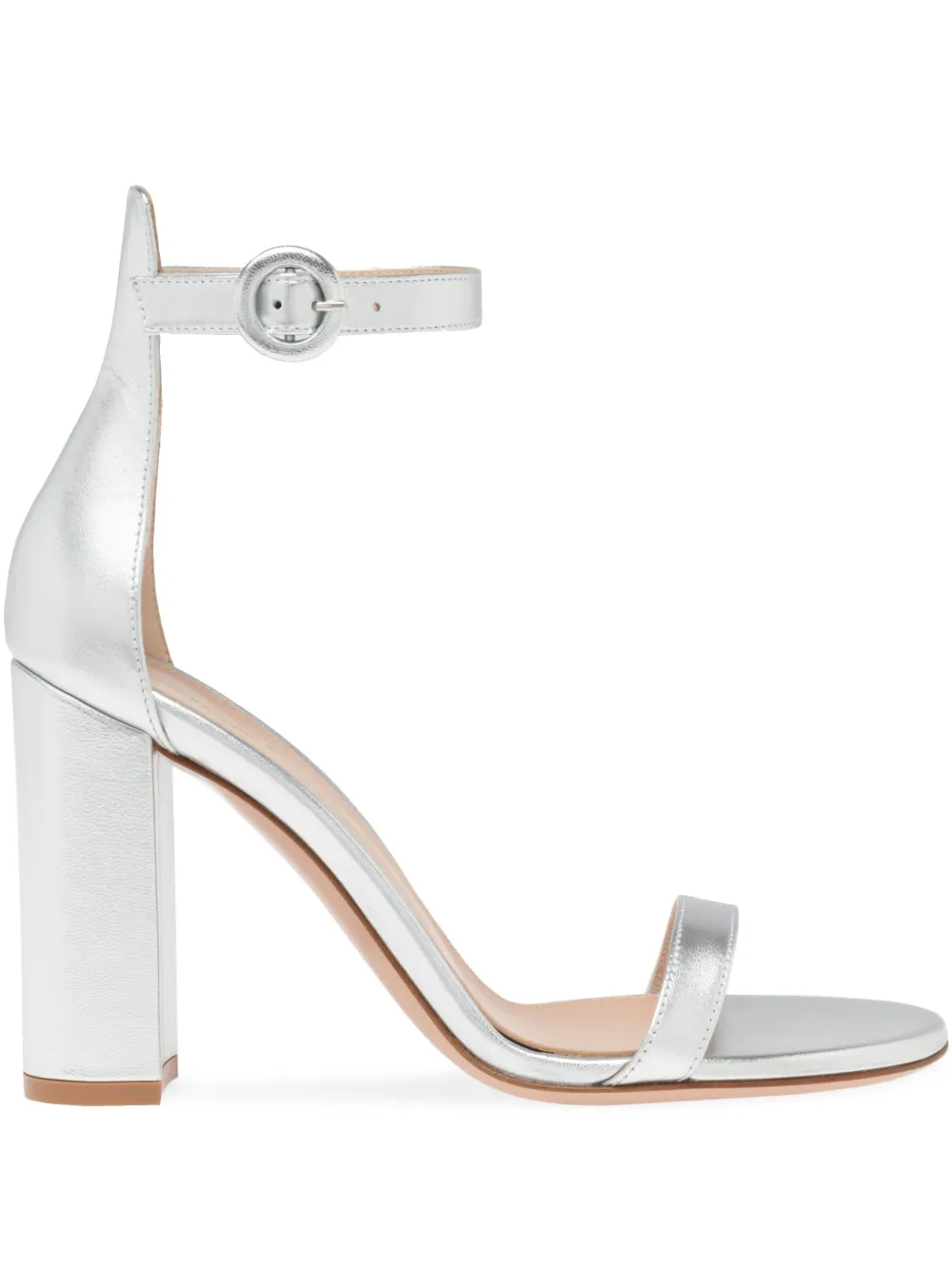 Gianvito Rossi 95mm leather sandals Silver