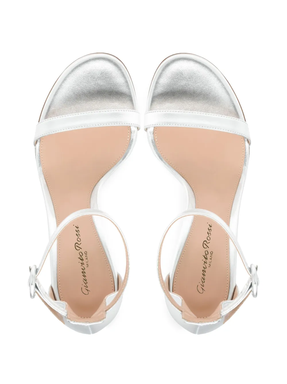 Gianvito Rossi 95mm leather sandals Silver