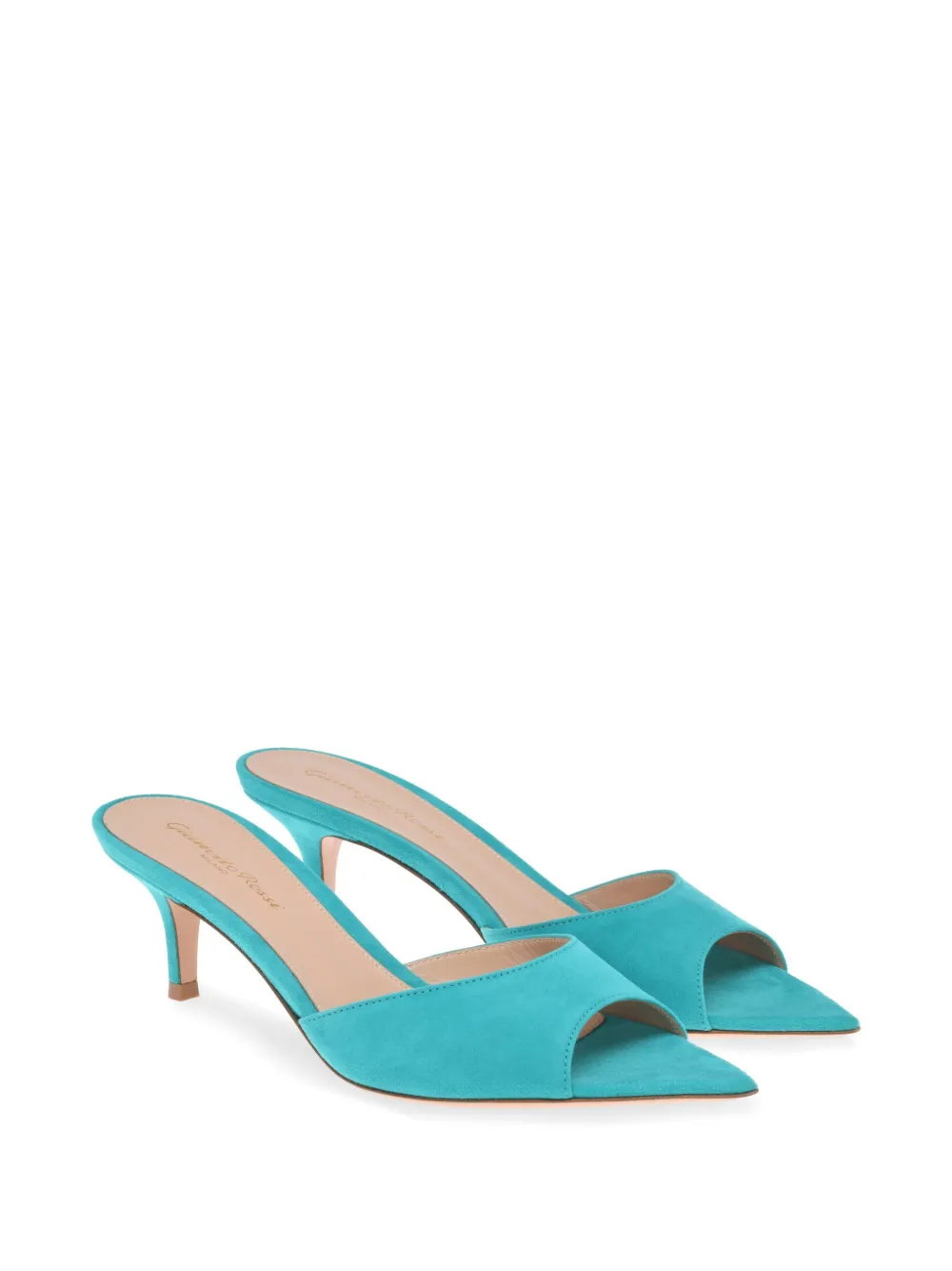 Gianvito Rossi Elle 85 mm muiltjes Blauw