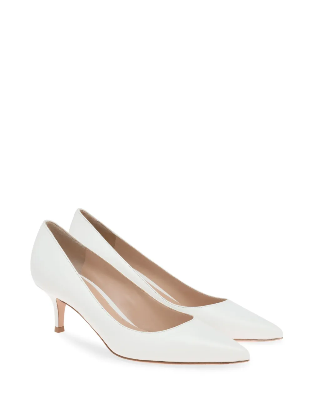 Gianvito Rossi Leren pumps Wit