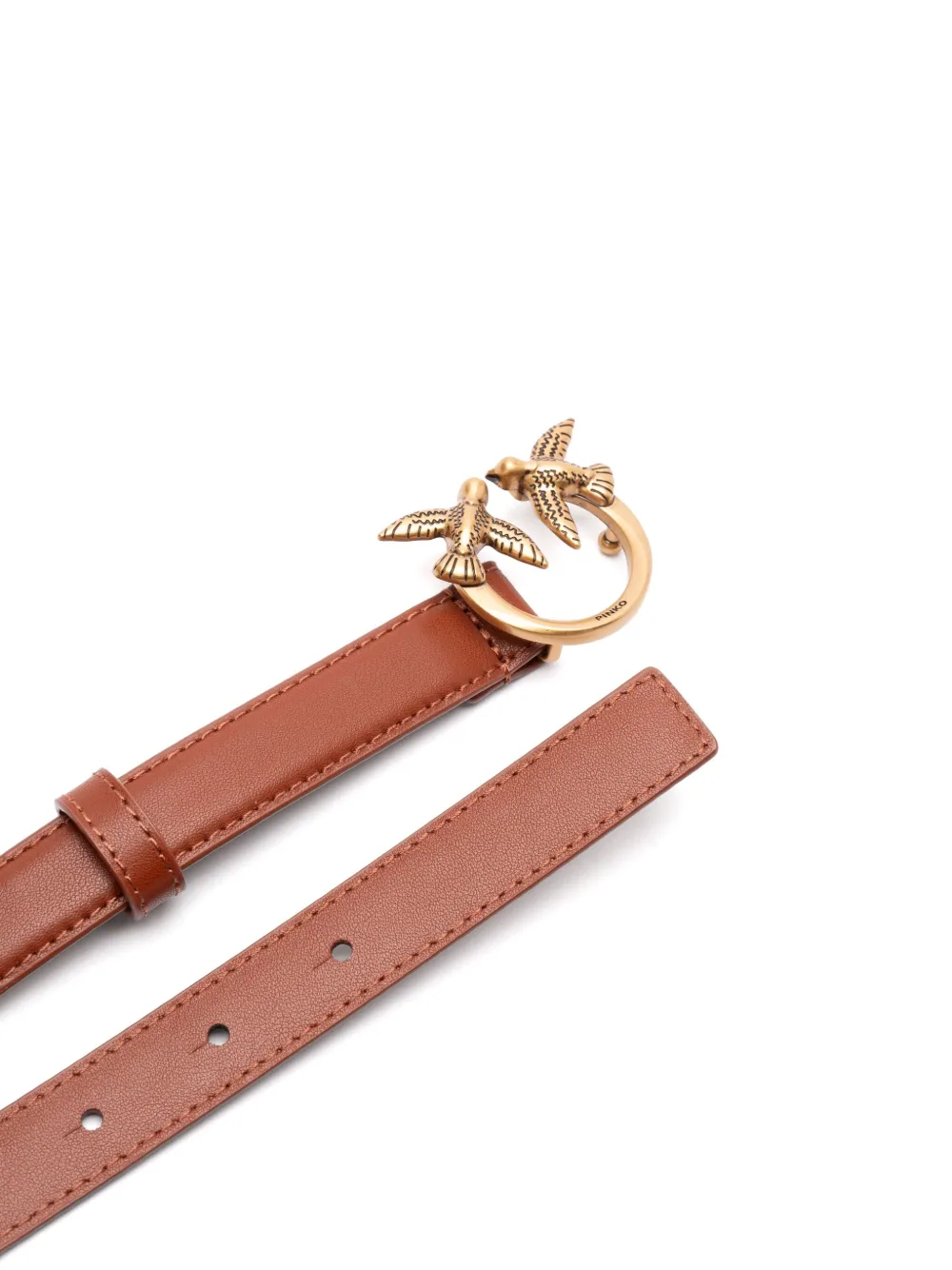 PINKO logo-buckle belt - Bruin