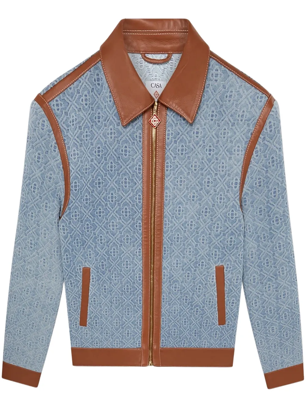 Casablanca Jack met leren afwerking Blauw