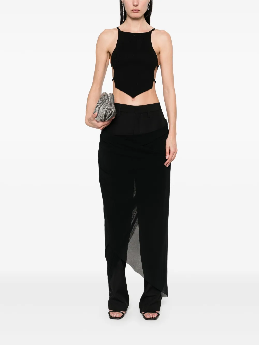 Courrèges Cropped top - Zwart