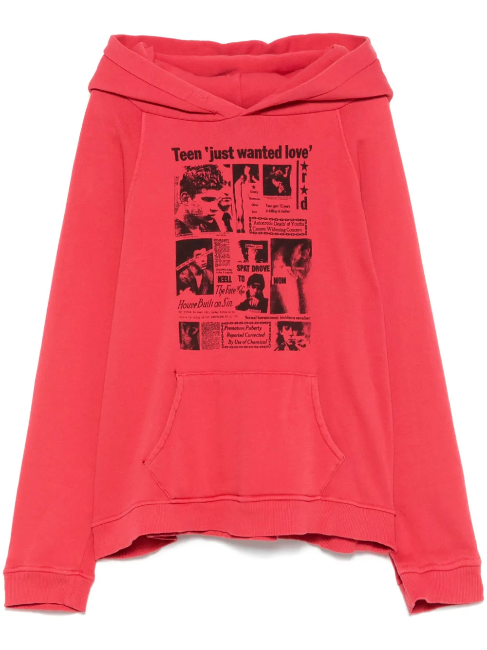 graphic-print hoodie