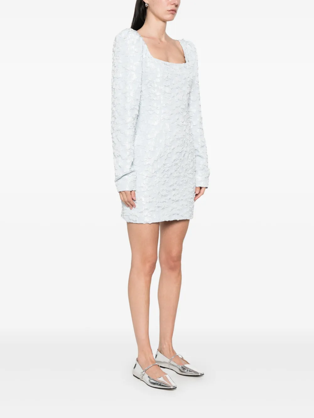 ROTATE BIRGER CHRISTENSEN Mini-jurk met jacquard Blauw