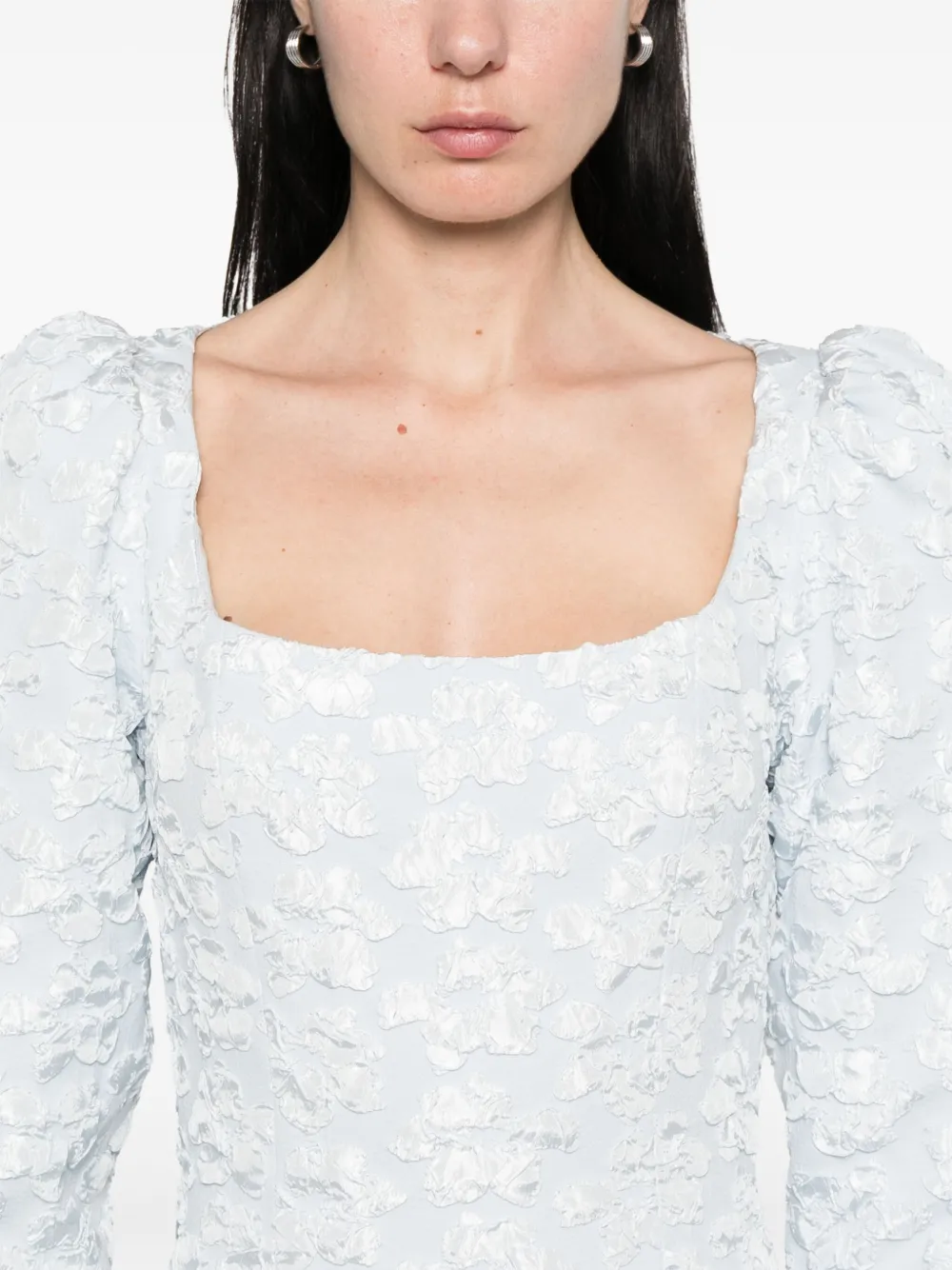ROTATE BIRGER CHRISTENSEN Mini-jurk met jacquard Blauw