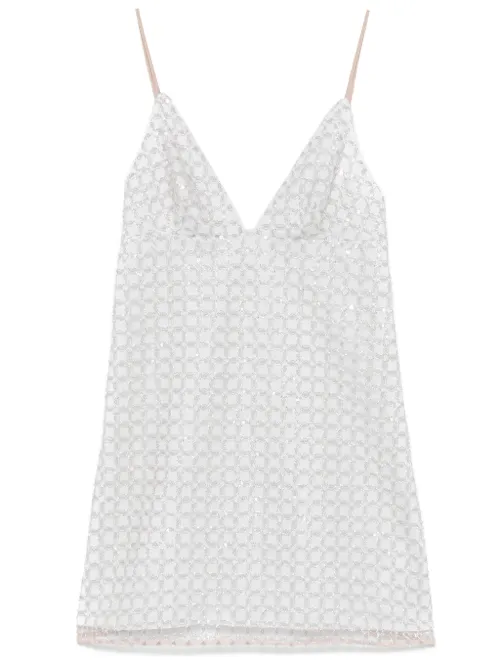 Robe courte ornée de perles à coupe évasée - ROTATE BIRGER CHRISTENSEN - Modalova