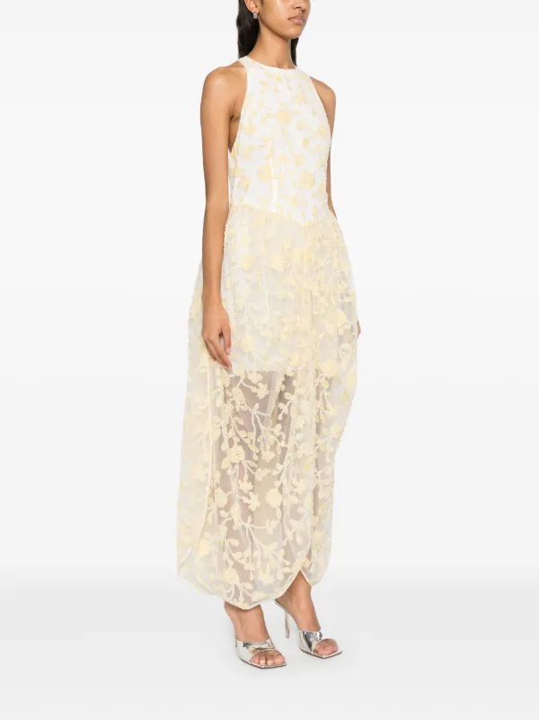 rotate beaded maxi dress ROTATE Birger Christensen Grey Beaded Maxi Tube Dress