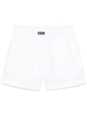ショートパンツ ROTATE BIRGER CHRISTENSEN 'Elasticated' shorts White ROTATE BIRGER CHRISTENSEN Elasticated Short in White | Lyst