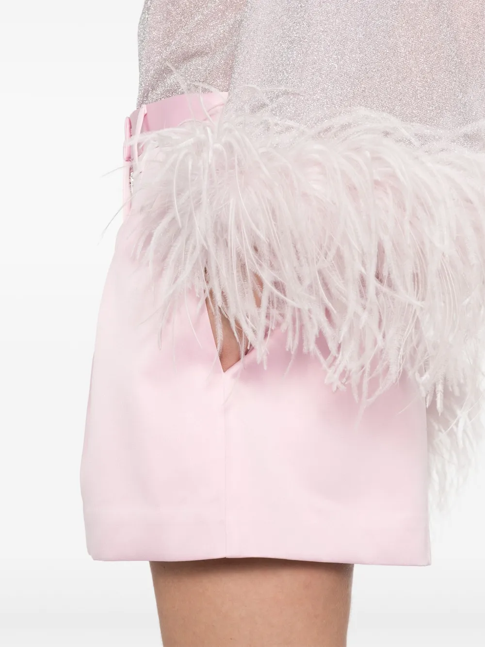 ROTATE BIRGER CHRISTENSEN Satijnen shorts Roze