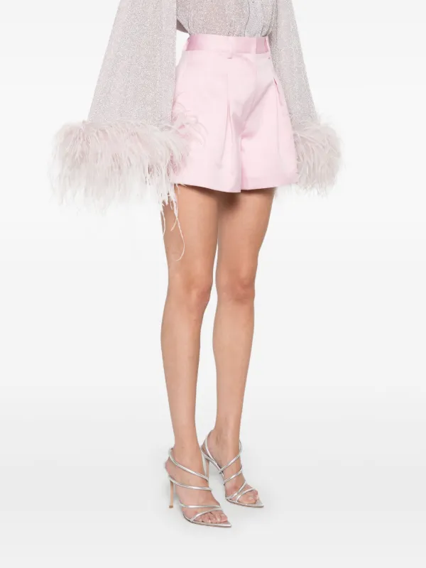 ROTATE BIRGER CHRISTENSEN Satin high-waisted Shorts | Pink