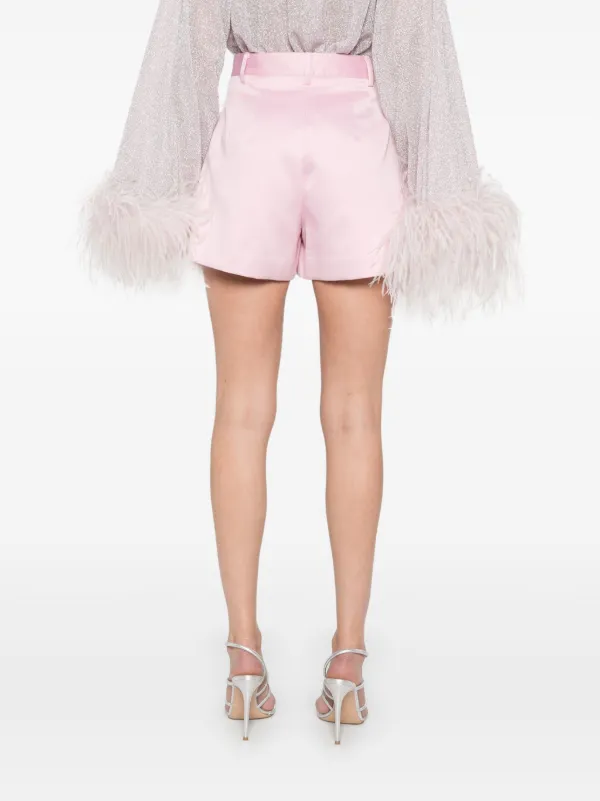 ショートパンツ Rotate Birger Christensen High Waisted Shorts ROTATE BIRGER CHRISTENSEN Satin high-waisted Shorts | Pink