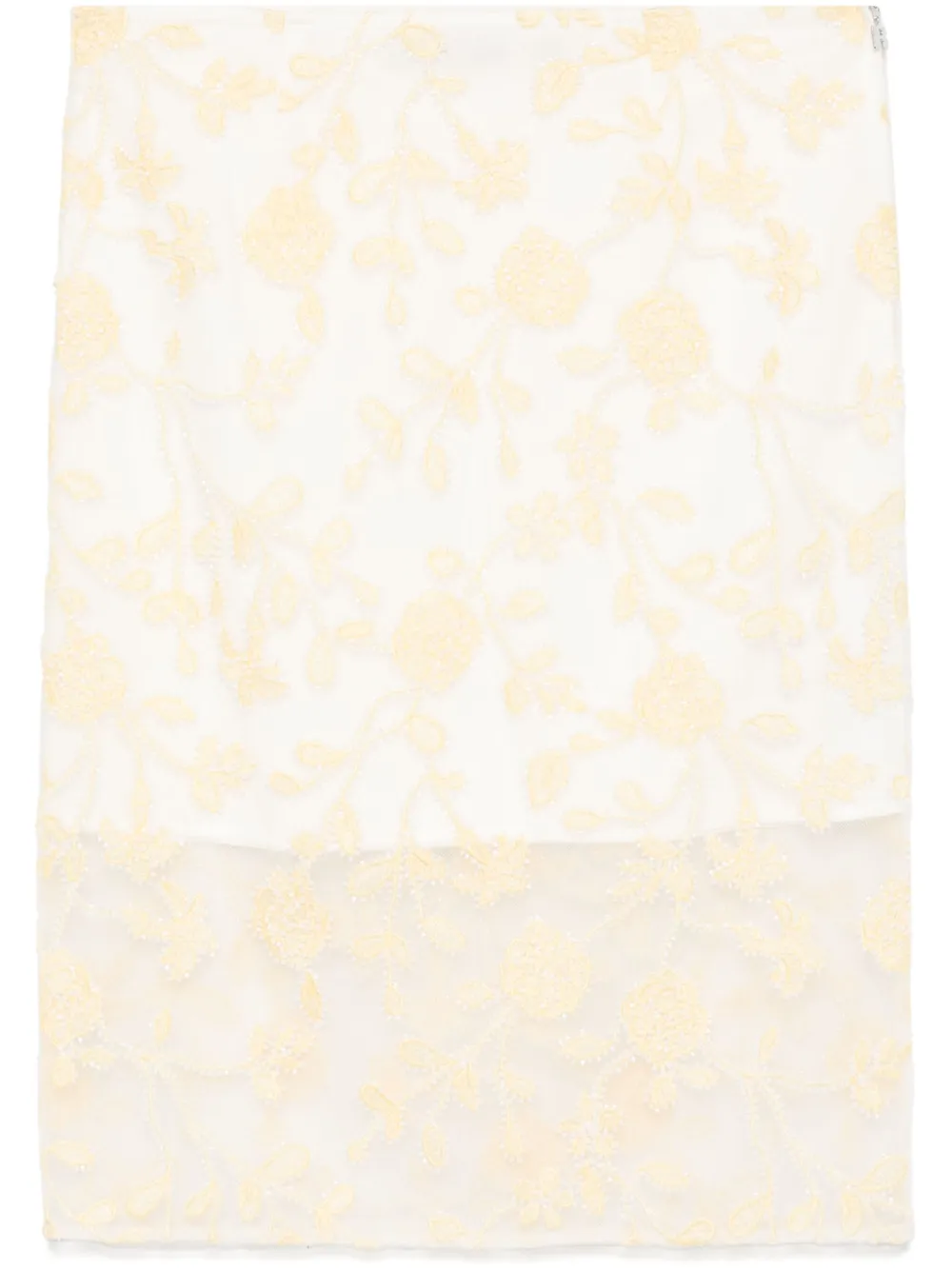 ROTATE BIRGER CHRISTENSEN falda lápiz con mostacillas florales | amarillo | Image 1
