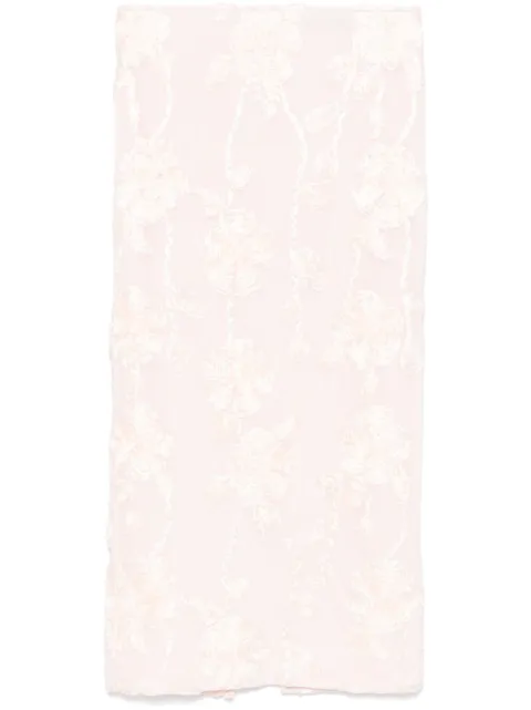 ROTATE BIRGER CHRISTENSEN floral-mesh pencil skirt