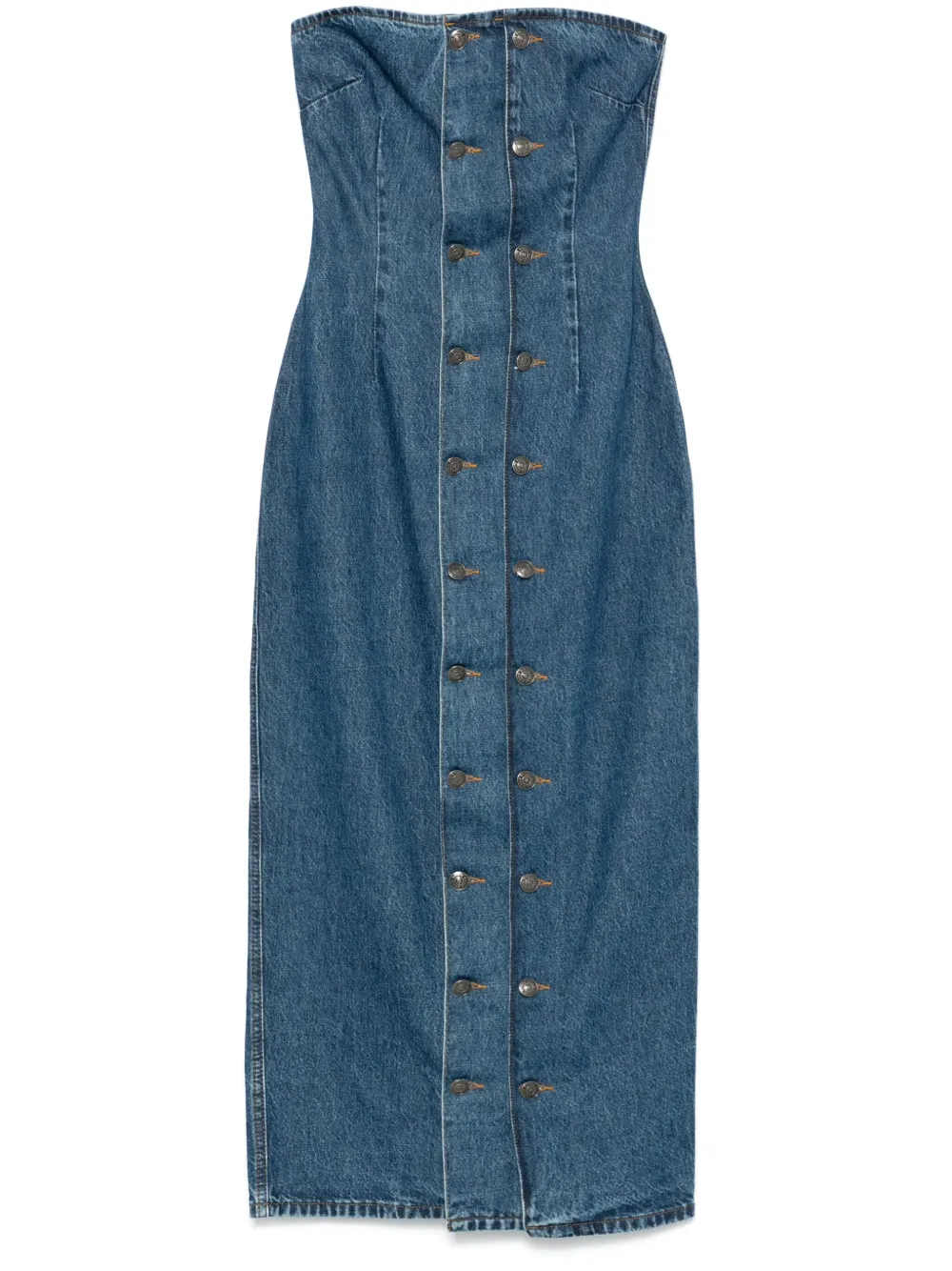 ROTATE BIRGER CHRISTENSEN vestido de mezclilla con botones | azul | Image 1