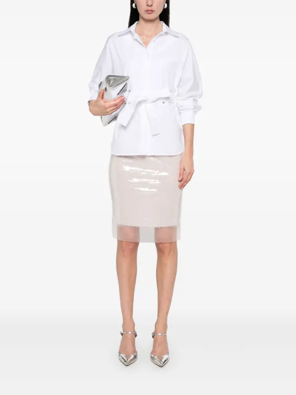 ROTATE BIRGER CHRISTENSEN Sequinned Mini Skirt | Pink | FARFETCH