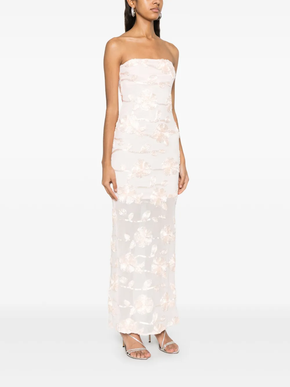 ROTATE BIRGER CHRISTENSEN Maxi-jurk met bloemenmesh Roze