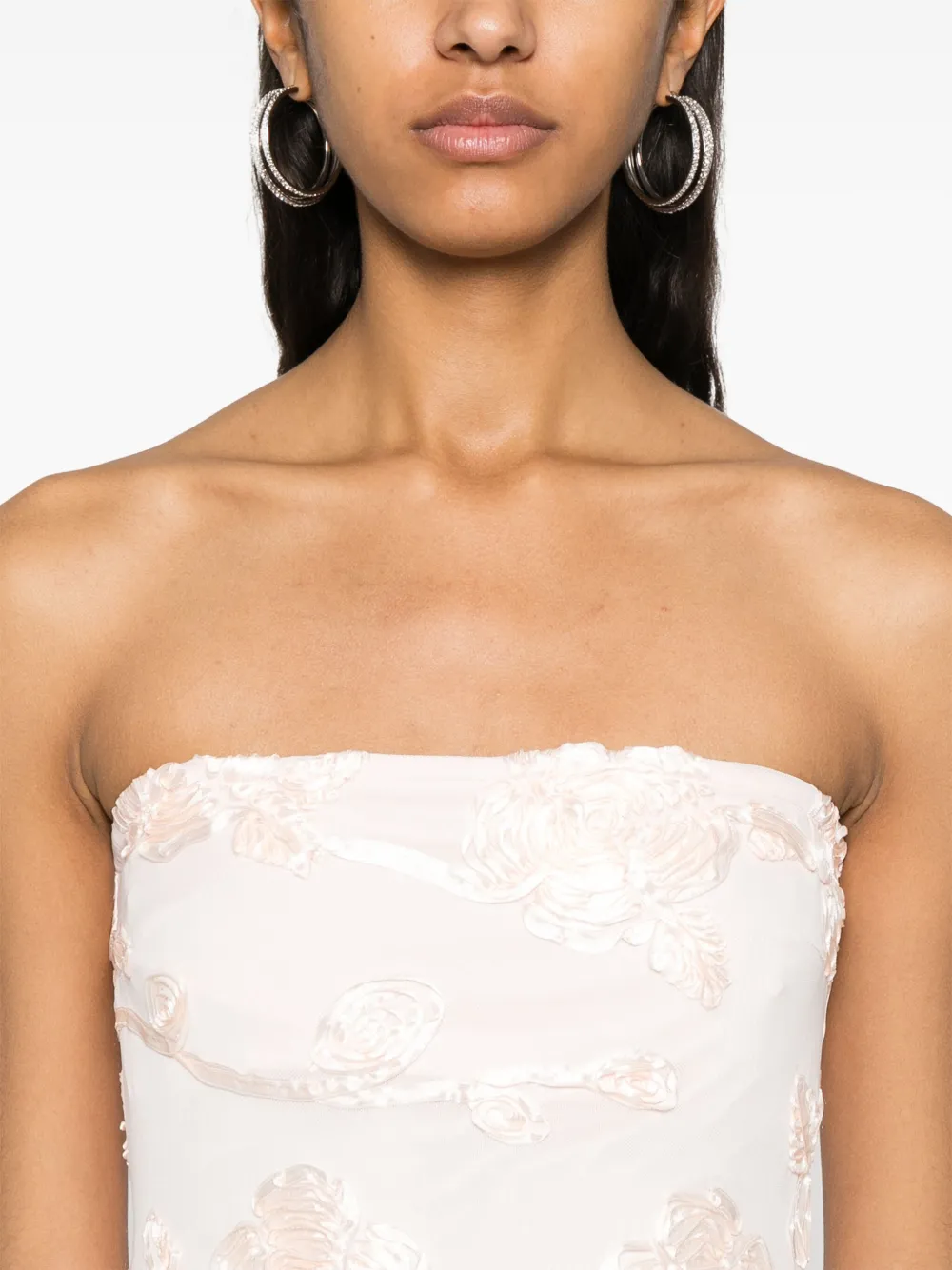 ROTATE BIRGER CHRISTENSEN Maxi-jurk met bloemenmesh Roze
