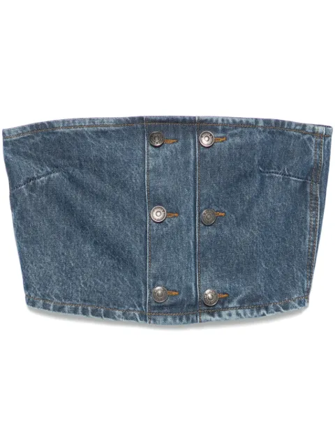 ROTATE BIRGER CHRISTENSEN button-detail denim top