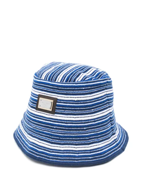 Dolce & Gabbana Kids gorro de pescador con placa del logo