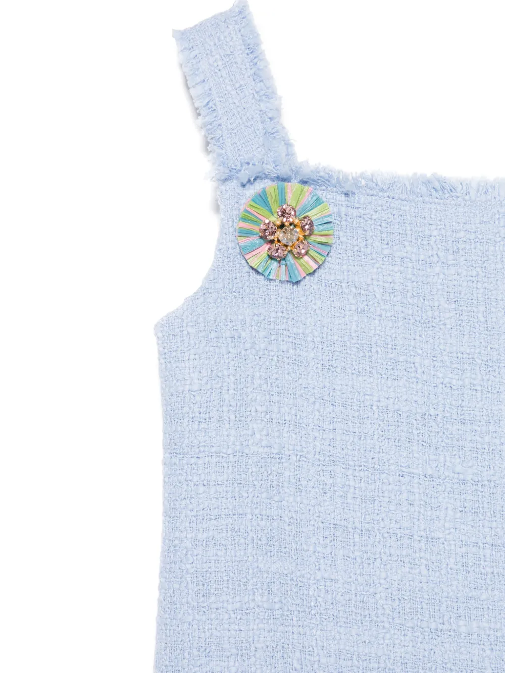 Dolce & Gabbana Kids Bouclé jurk Blauw
