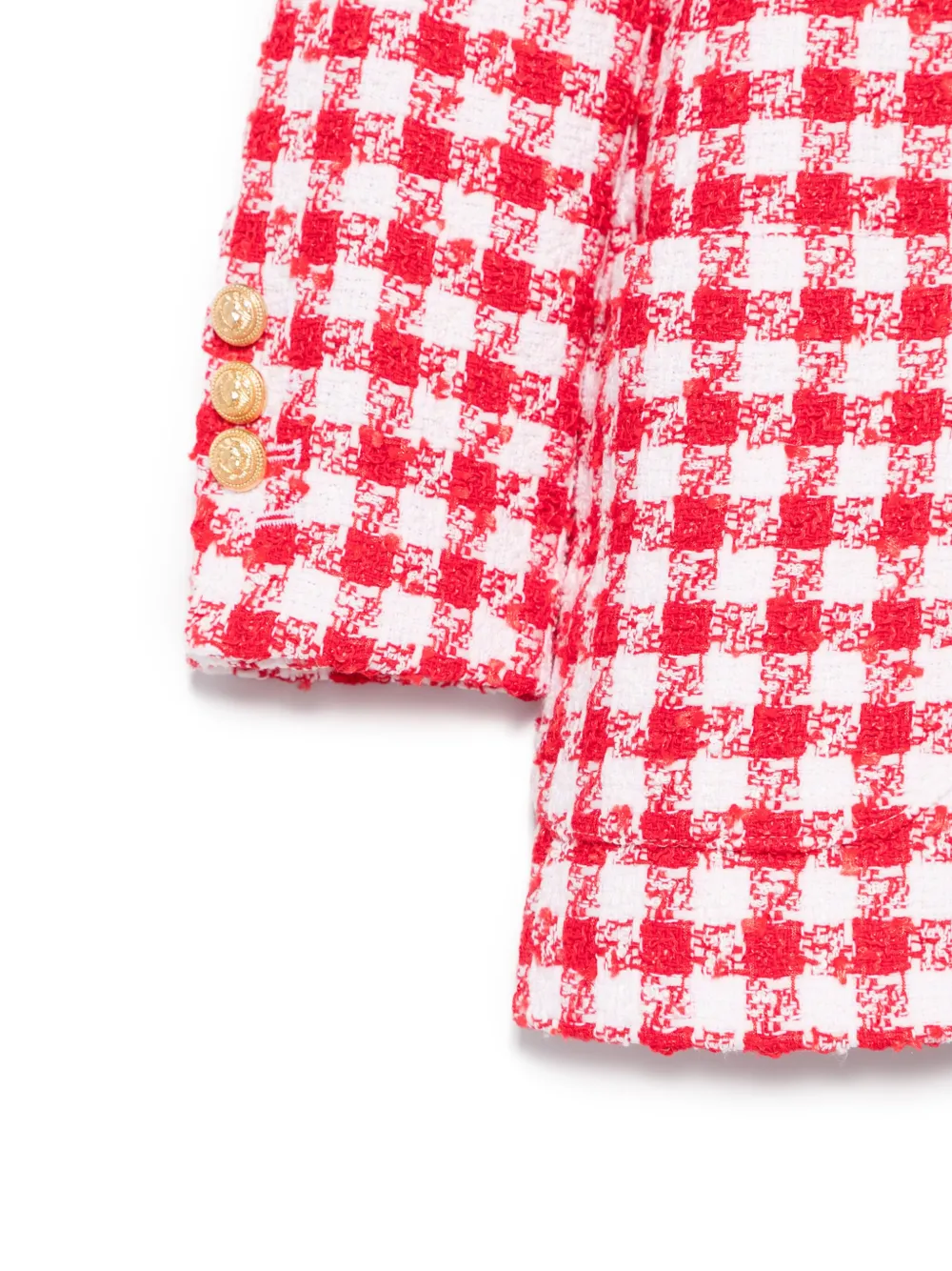Balmain Kids Blazer met gingham ruit Wit