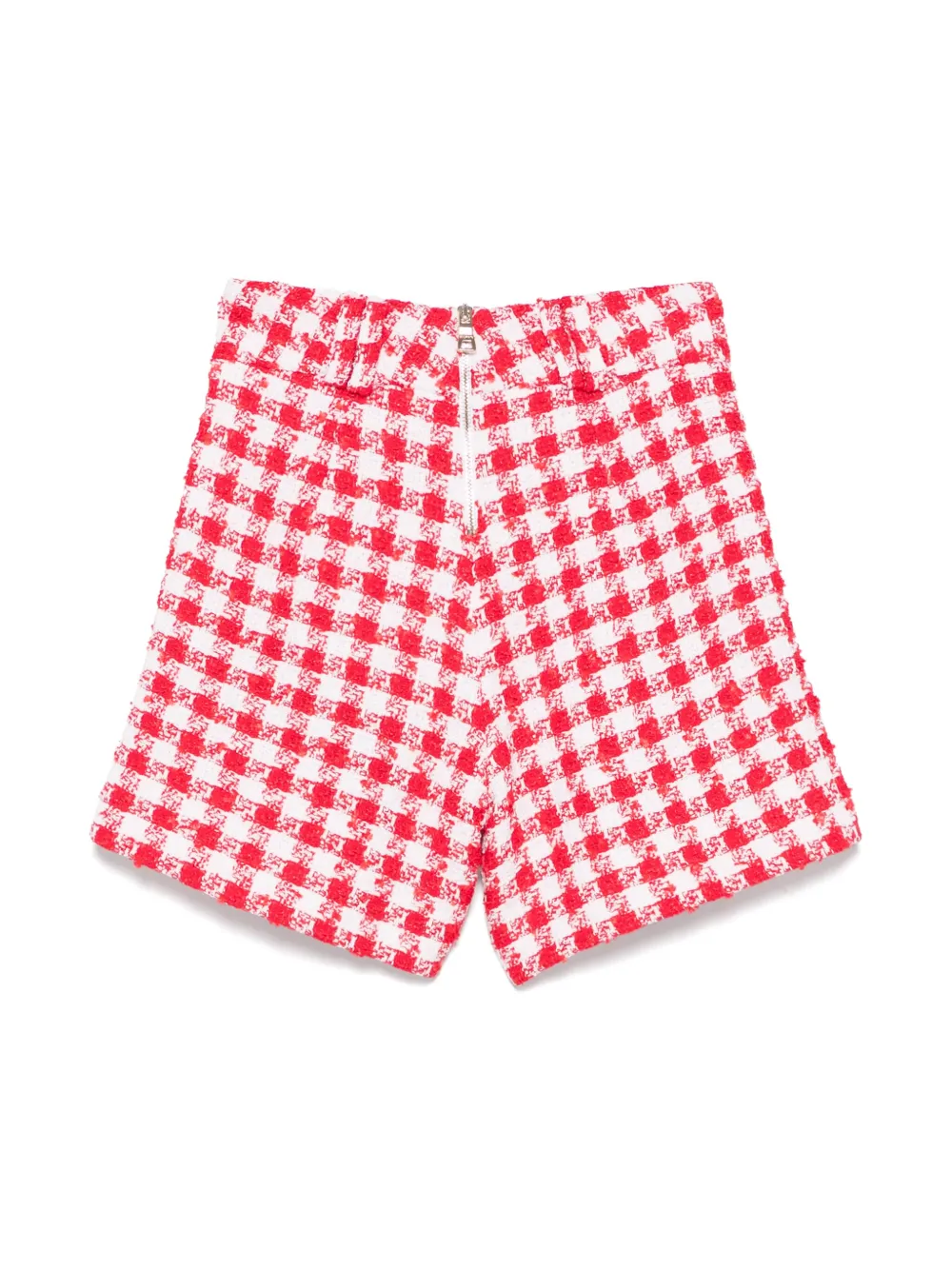 Balmain Kids gingham-check shorts - Wit