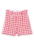 Balmain Kids gingham-check shorts - White