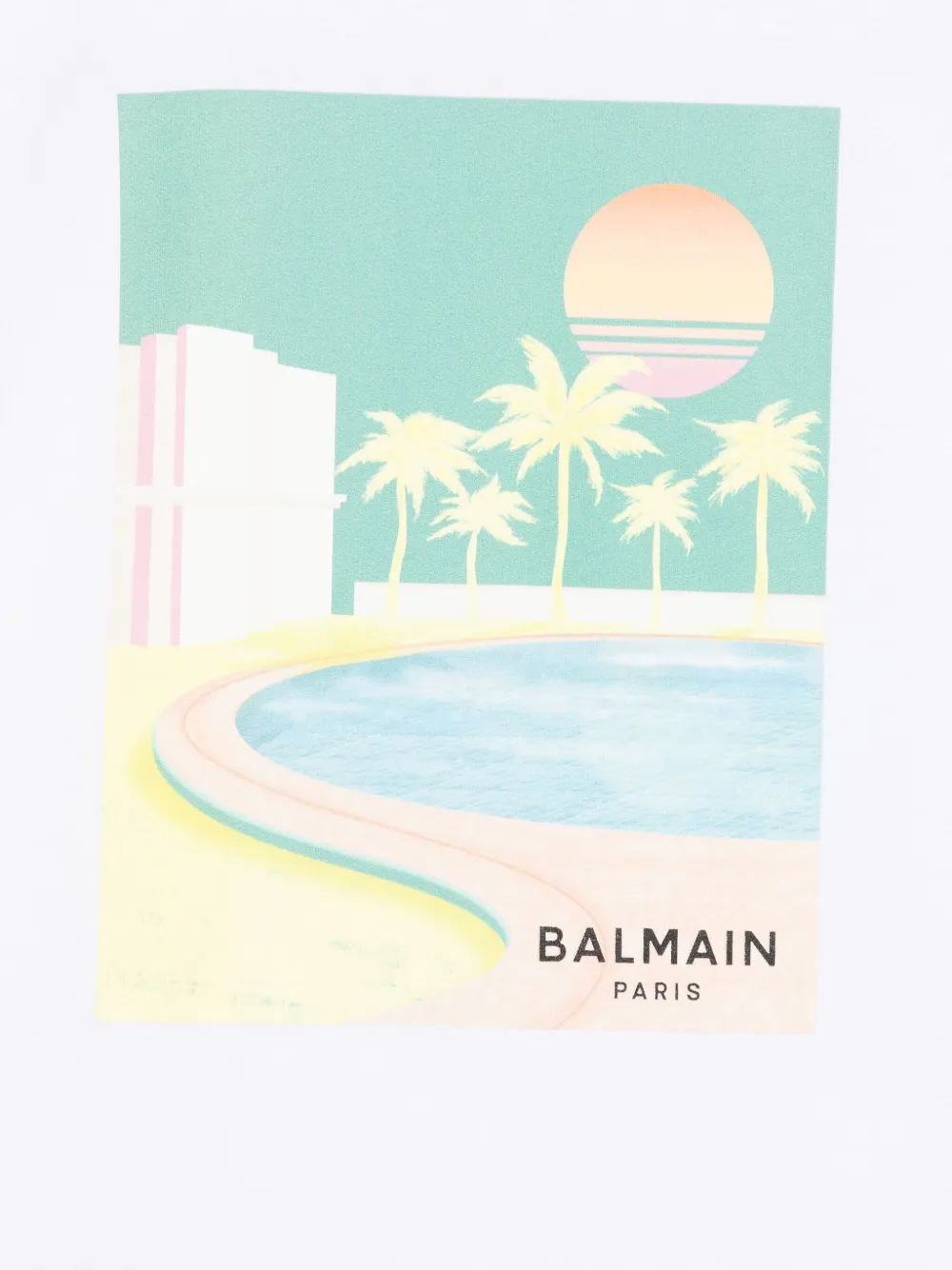 Shop Balmain Graphic-print T-shirt In White